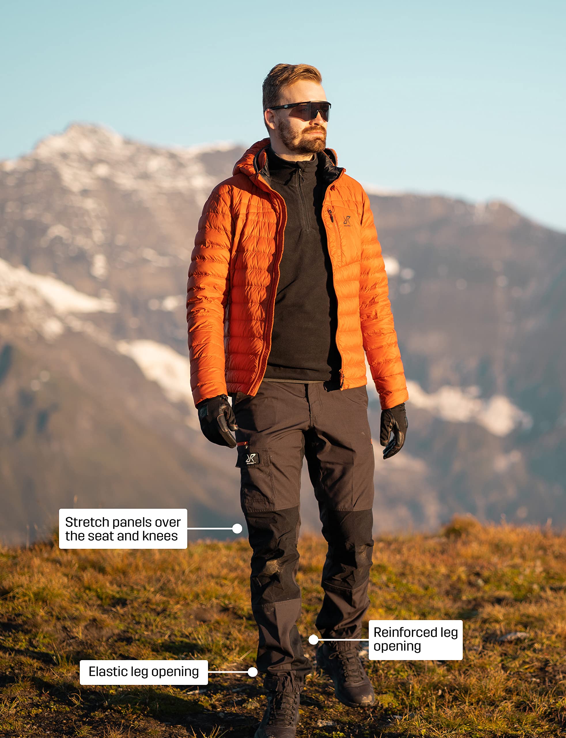 RevolutionRace Men's Nordwand Outdoor Pants - Durable, Water-Resistant Hiking & Trekking Pants for Camping, Climbing & Adventure Activities