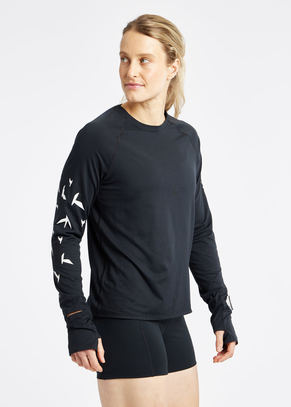 Essential Bird Long Sleeve T-Shirt for Women - Soft Cotton Comfort Fit Casual Top - Perfect for Everyday Wear, Outdoor Activities & Layering