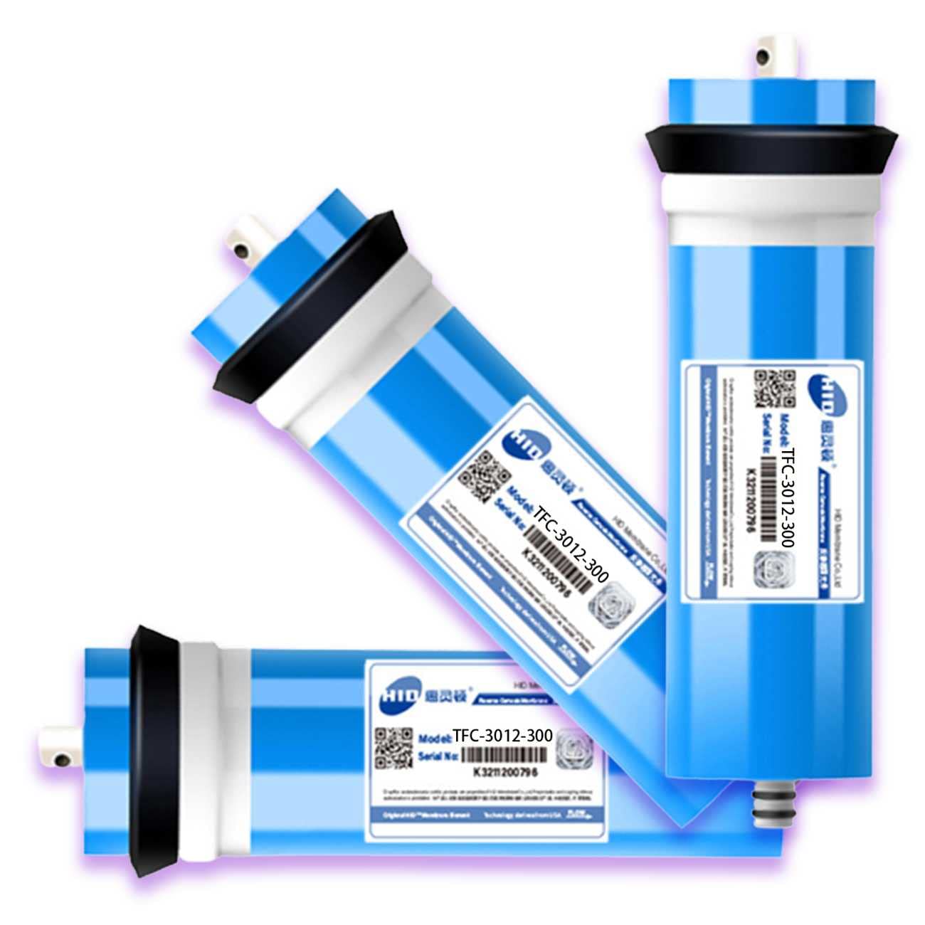 3-Pack TANGER 3012-300 RO Membrane Replacement Filter 0.0001 Micron for Reverse Osmosis Water Filtration System - Under Sink, Whole House & RV Water Purification
