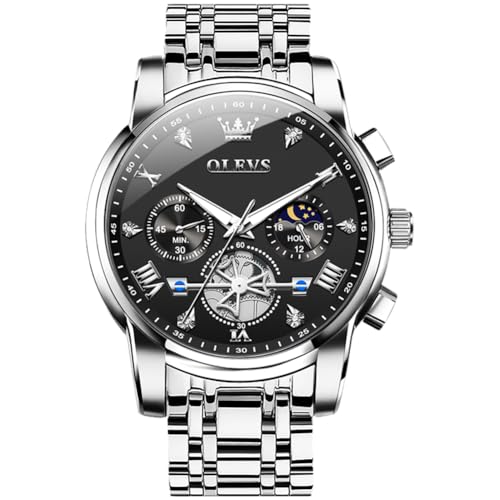 2856 Sliver Black Men Watch