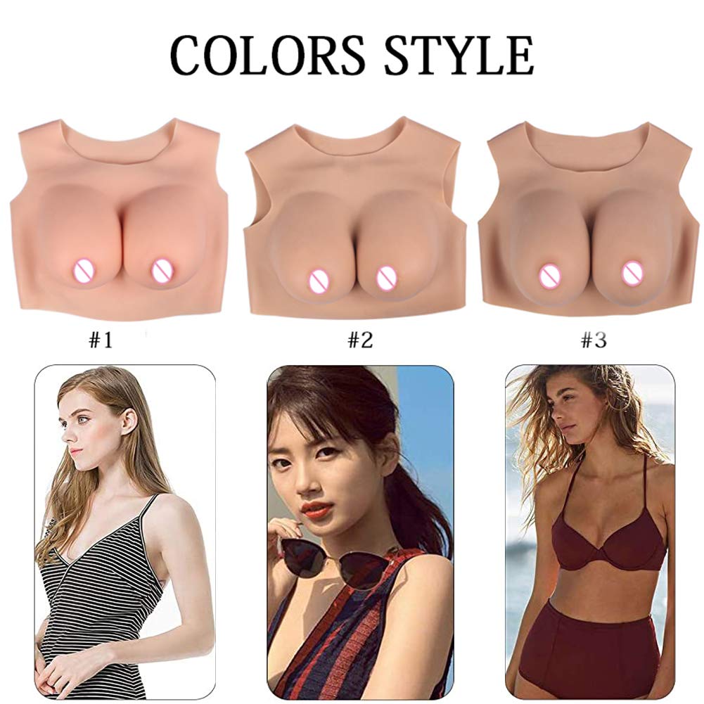 Premium Silicone Breast Forms for Crossdressers & Transgender - Natural Looking C/D/F Cup Lightweight Fake Breast Plates - Post Mastectomy & Cosplay Use - Comfortable for Daily Wear & Special Occasions