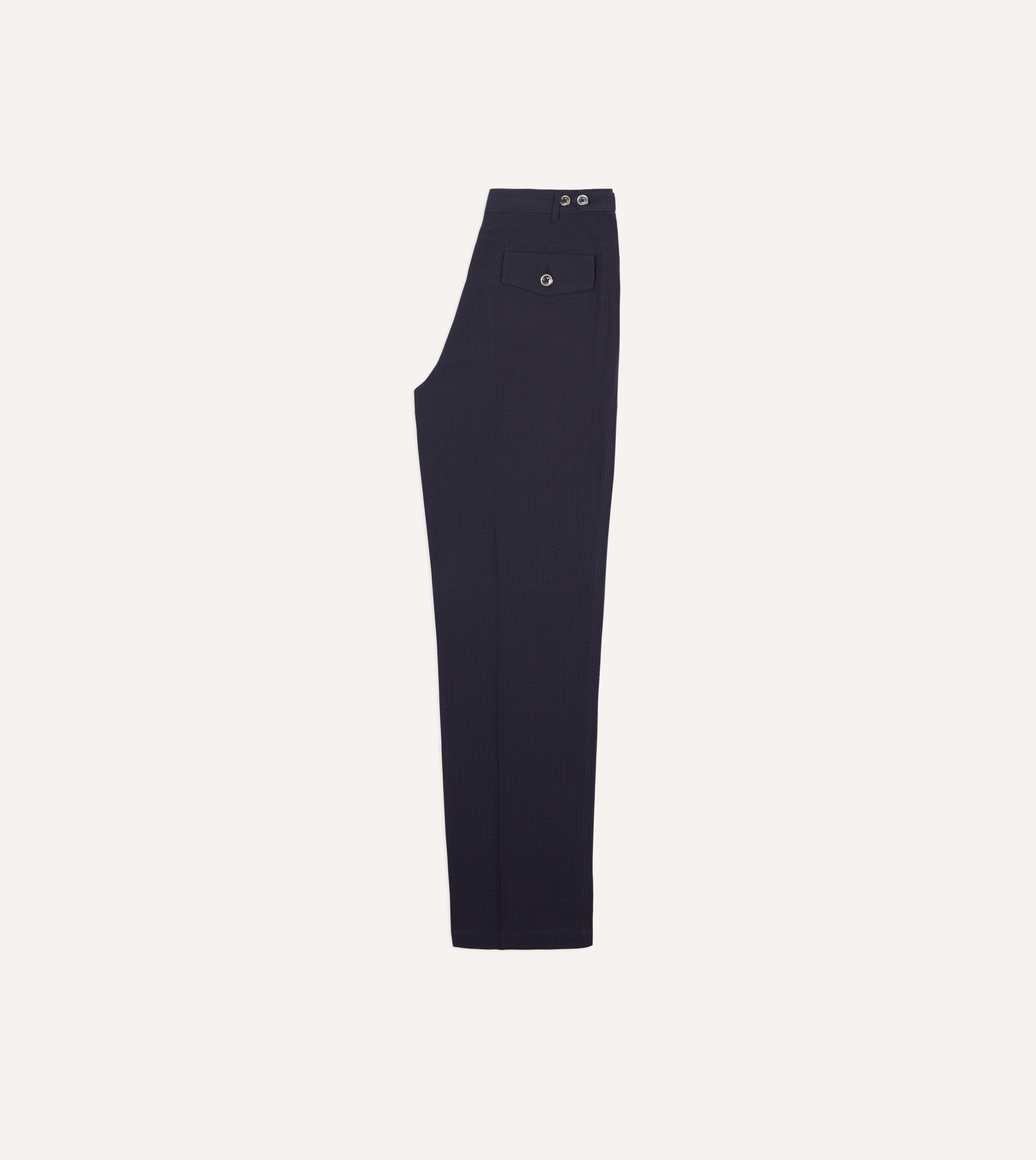 Men's Navy Seersucker Casual Pants - Lightweight Summer Trousers for Golf, Tennis & Outdoor Activities | Breathable Comfort for Warm Weather