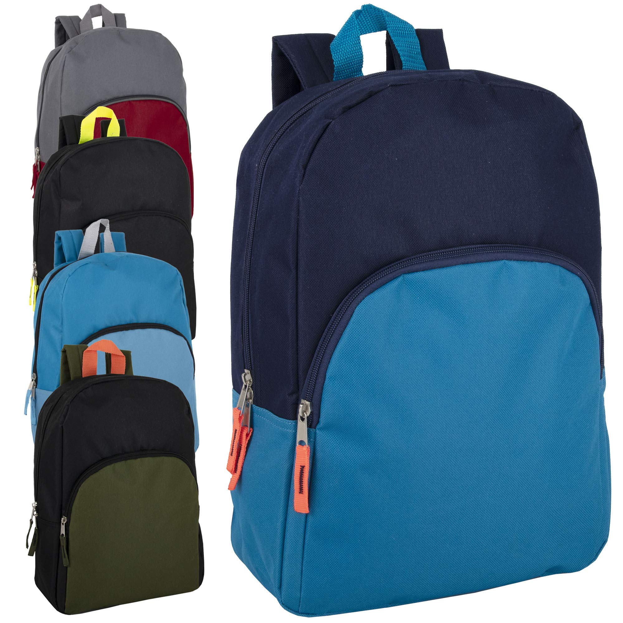 **24 Pack Kids 15 Inch Backpacks with Padded Straps - Durable School Backpacks for Boys & Girls - Bulk Wholesale for Classroom, Field Trips & Outdoor Adventures**
