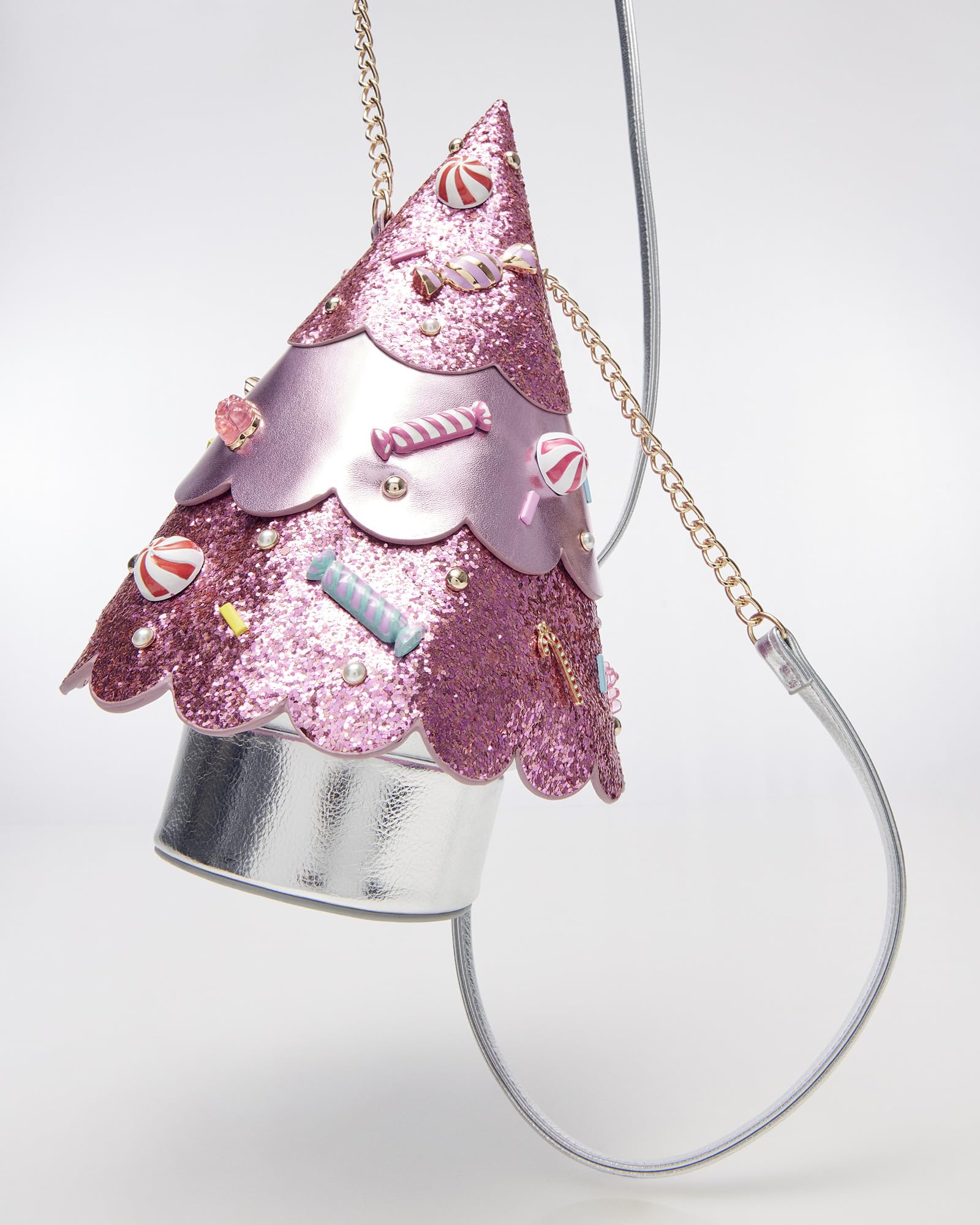 Betsey Johnson Candy Tree Crossbody Bag in Pink - Stylish and Trendy Women's Shoulder Purse for Parties, Dates & Everyday Use