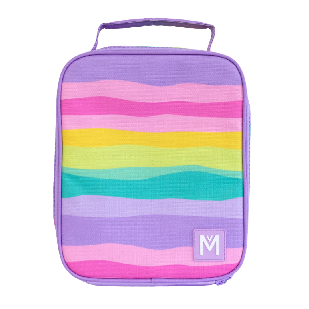 MontiiCo Large Insulated Lunch Bag for Work & School - Leakproof Cooler Tote with Adjustable Strap | Perfect for Office, Picnics & Travel (Sorbet Sunset)