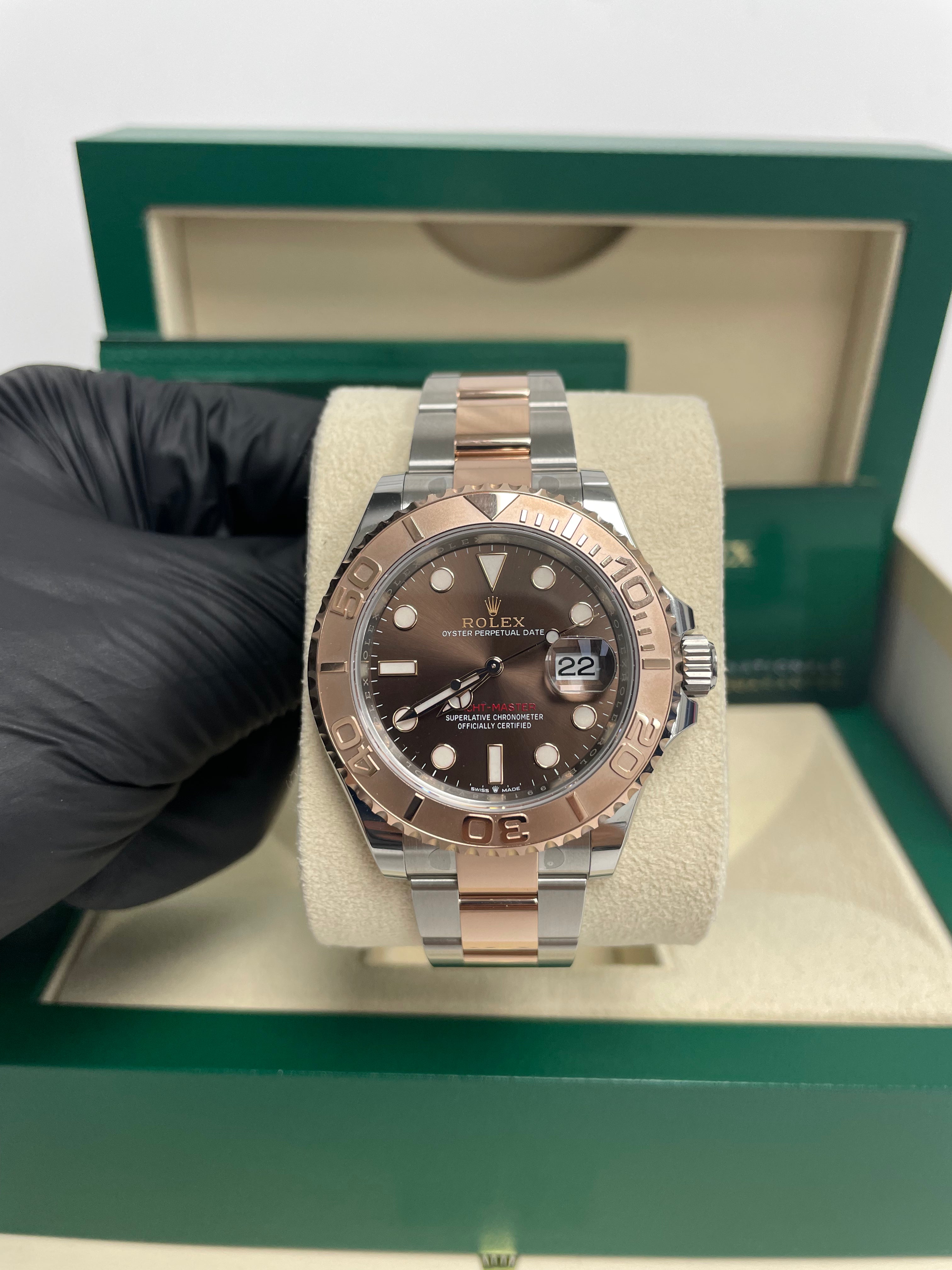 Rolex Yacht-Master 40 Watch - Stainless Steel & Everose Gold Rolesor, Brown Dial (Ref. 126621) | Luxury Diving & Sailing Timepiece for Men