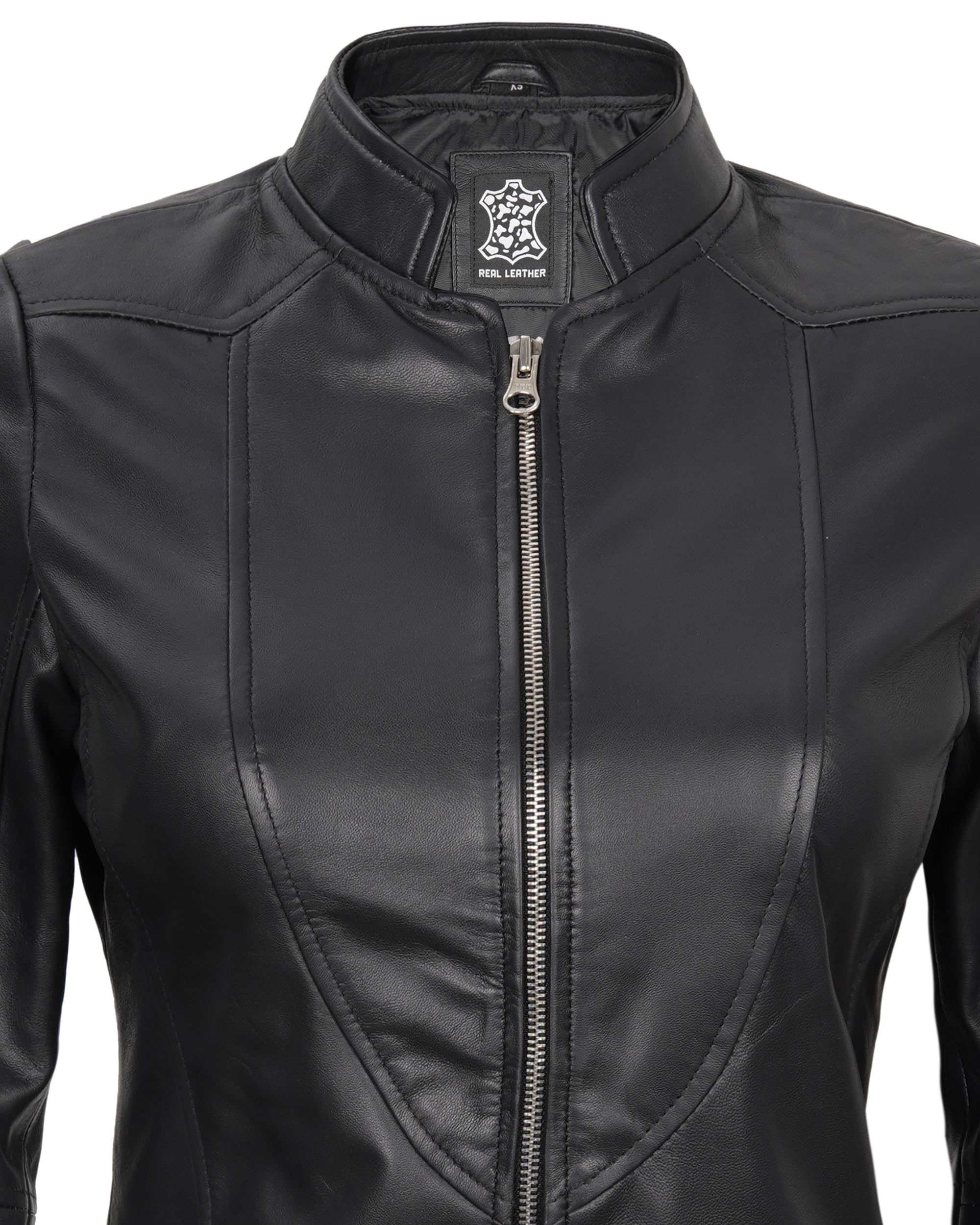 Premium Women's Leather Motorcycle Jacket - Stylish Cafe Racer Biker Jacket for Women | Perfect for Riding, Casual Wear & Outdoor Adventures