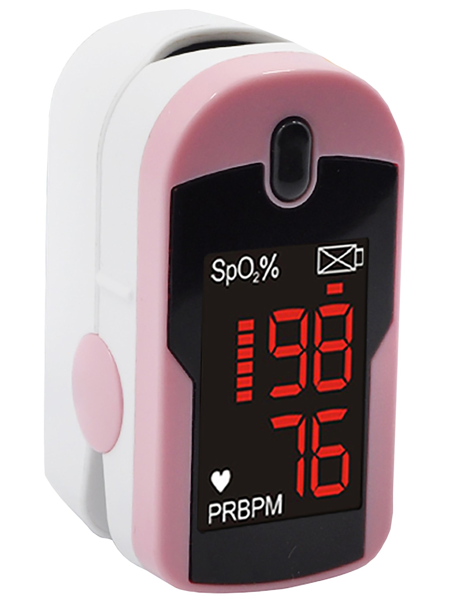 Concord Fingertip Pulse Oximeter - Accurate SpO2 & Heart Rate Monitor with Reversible Display - Includes Carrying Case, Batteries & Lanyard - Perfect for Home Use, Travel, and Fitness Tracking (Pink)