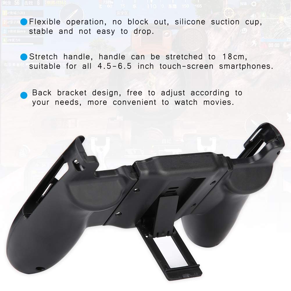 Dilwe 3 in 1 Portable Universal Mobile Phone Gamepad Holder - Telescopic Controller for 4.5-6.5 Inch Smartphones | Perfect for Gaming, Streaming & Travel
