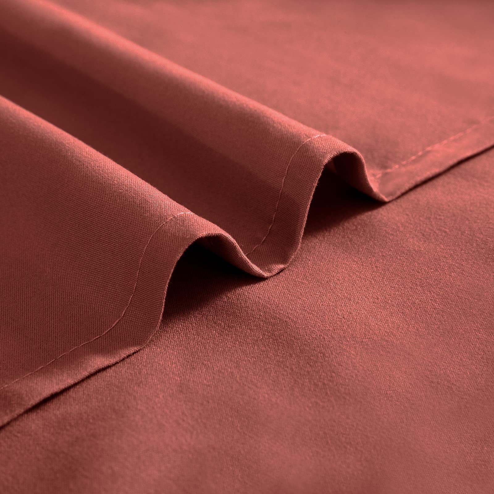 Premium 2 Pack King Size Pillow Cases - 1800 Thread Count Microfiber Pillow Cover Set with Envelope Closure, Ultra Soft & Wrinkle Resistant, 20x36 Inches (Orange Rust) - Perfect for Bedroom, Hotel & Home Decor