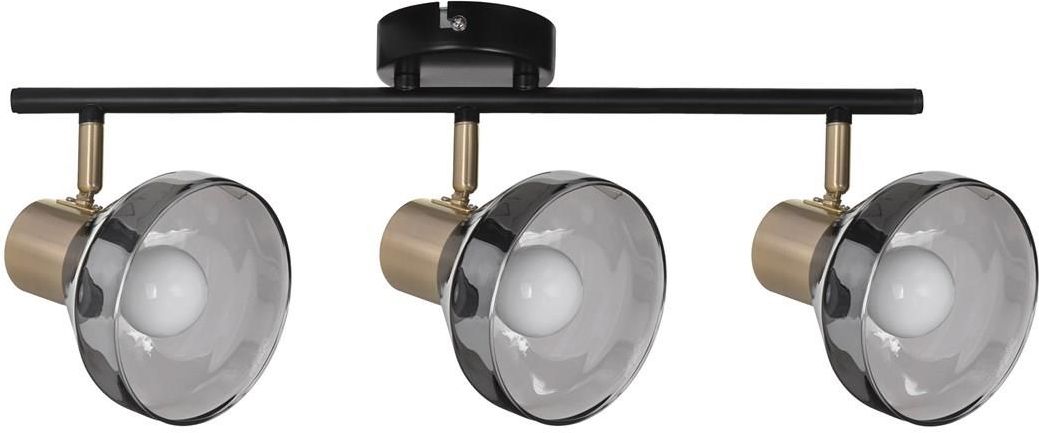 Activejet LISA Triple Spotlight Black Gold Ceiling Wall Lamp with E14 Socket - Modern Lighting Fixture for Living Room, Bedroom & Hallway Decor