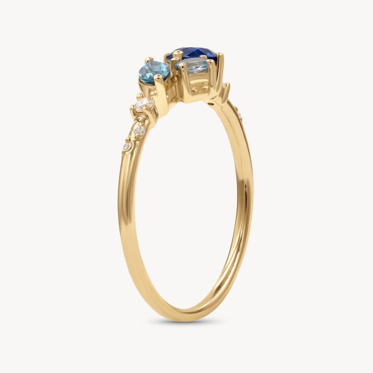 Ocean Starry Cluster Ring - Dainty Celestial Jewelry for Women, Elegant Stackable Rings for Everyday Wear, Perfect Gift for Birthdays & Anniversaries | Boho Chic Style, Layering Rings for Fashion Accessories
