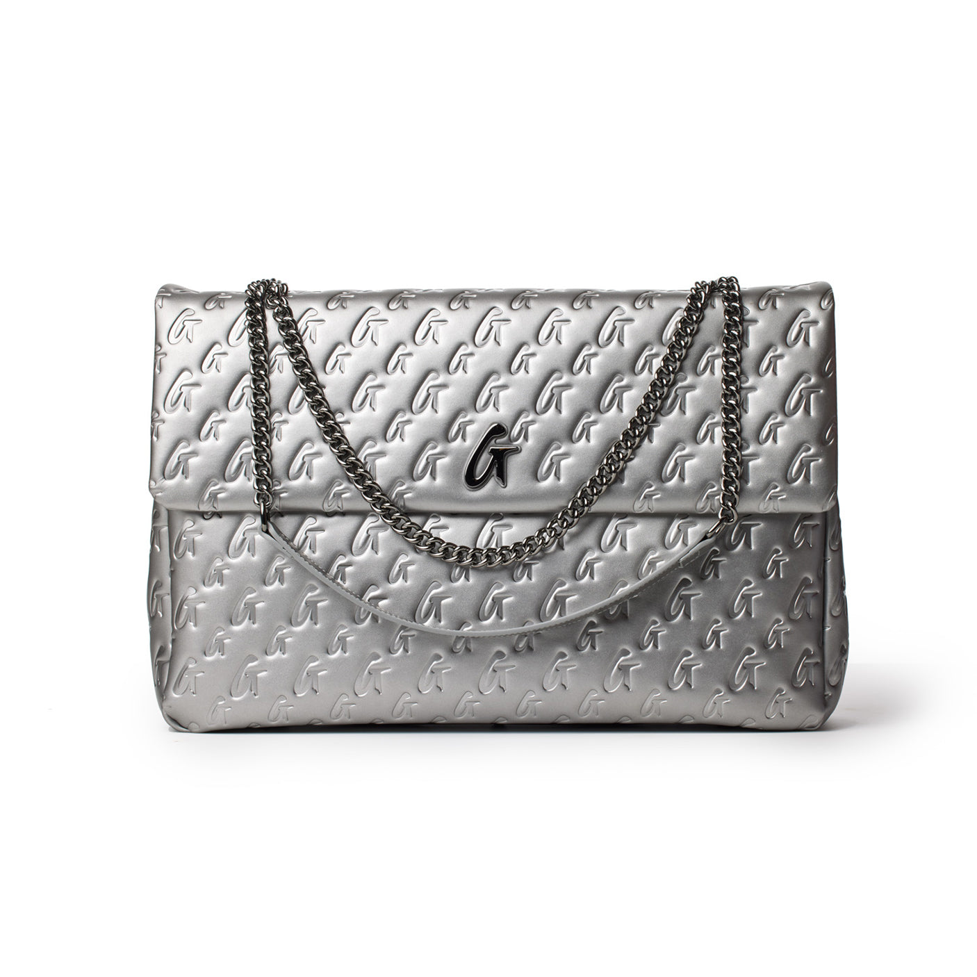 XL Monogram Flap Bag in Platinum - Stylish & Spacious Designer Handbag for Women | Perfect for Work, Travel & Everyday Use