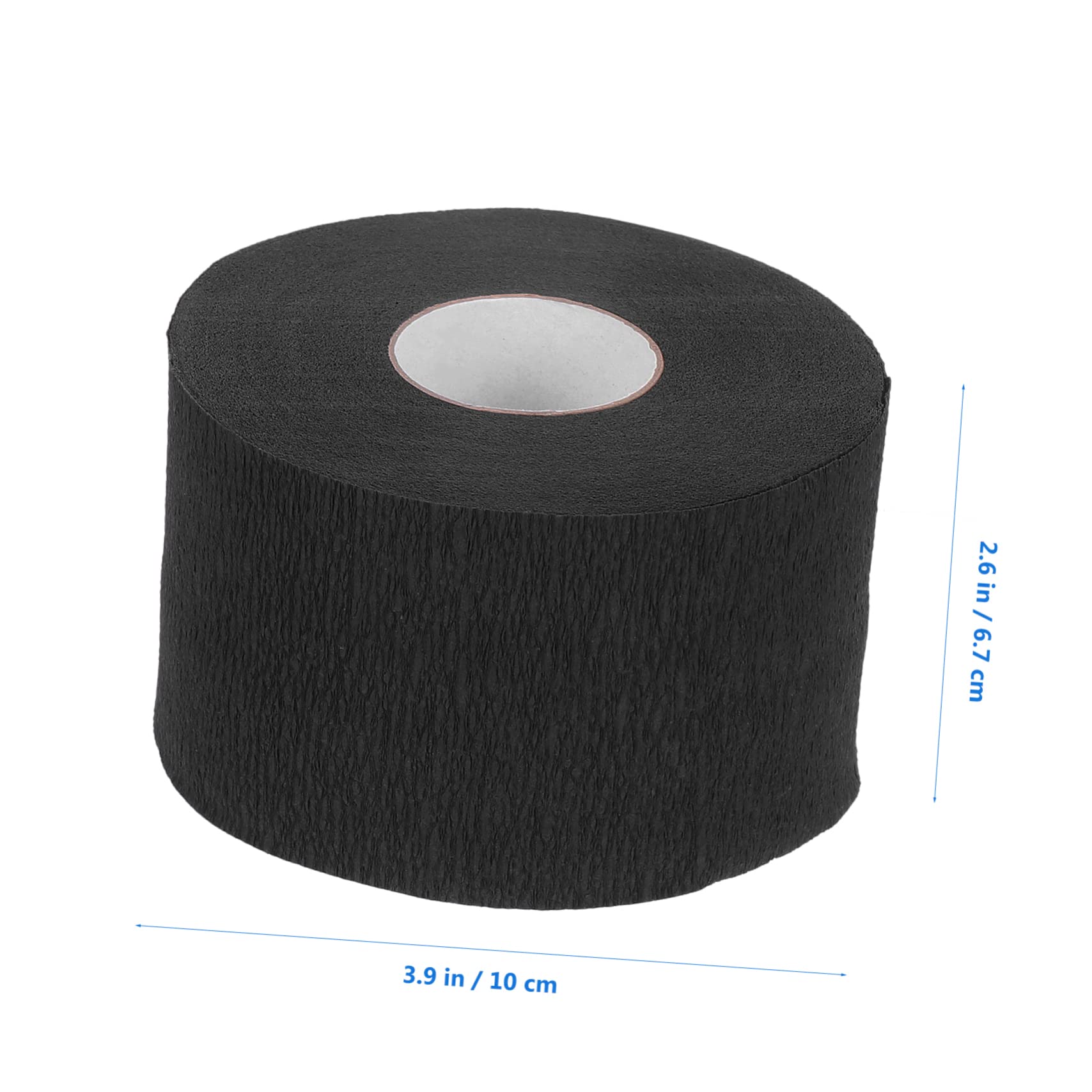 Healeved 5 Rolls Black Barber Neck Strips - Disposable Neck Wrapping Paper for Hair Edges & Hygiene, Neck Strip Dispenser for Salon, Barber Shop & Home Use