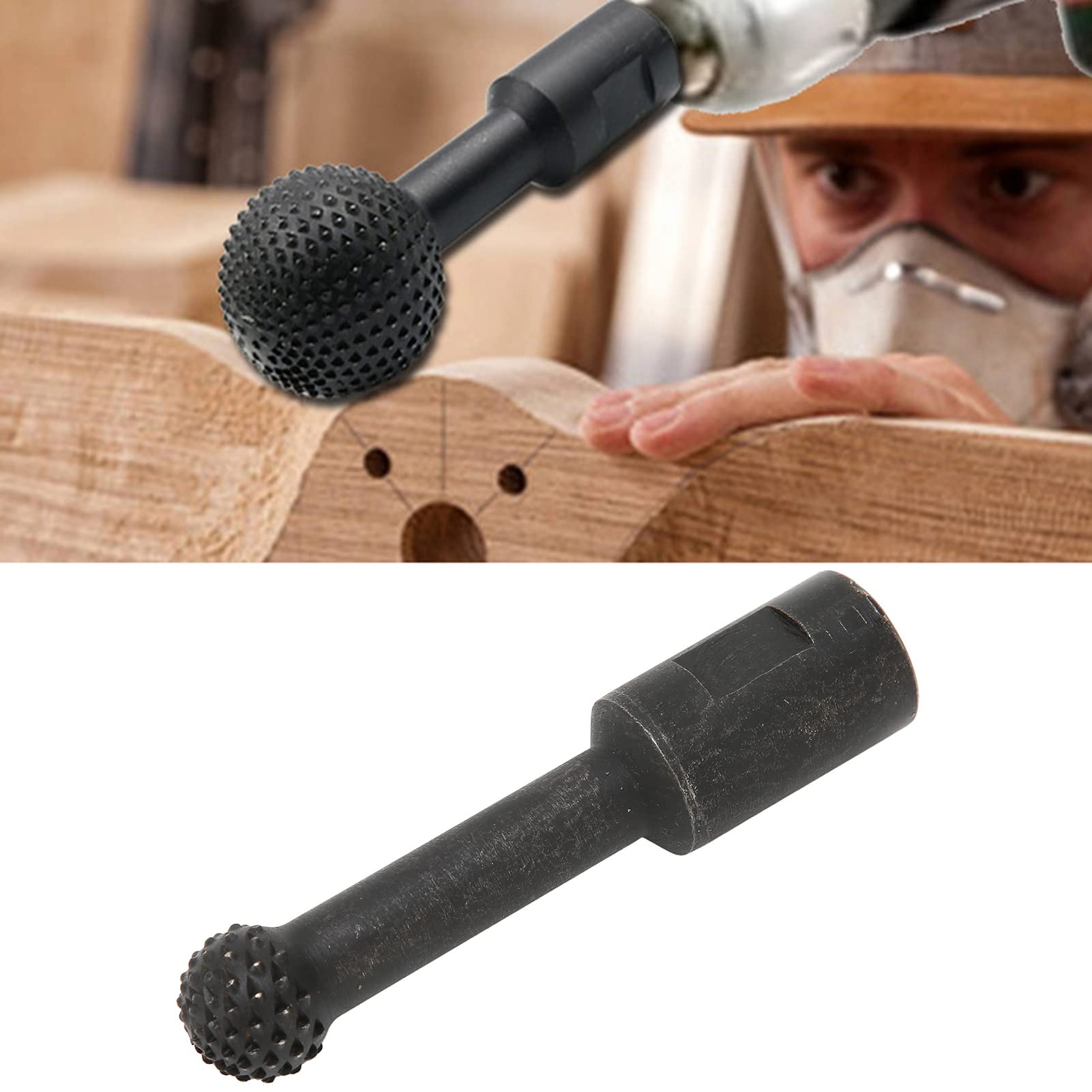 20mm Sphere Rotary File Burr for Wood Carving, Polishing, Drilling & Grinding – Compatible with Angle Grinder – Perfect for DIY Woodworking, Metalworking & Craft Projects