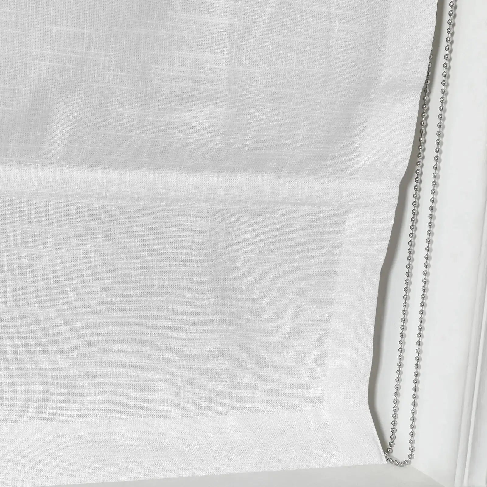 Jawara Linen Cotton Roman Shade with Cord Lift - Elegant Window Treatment for Living Room, Bedroom & Office