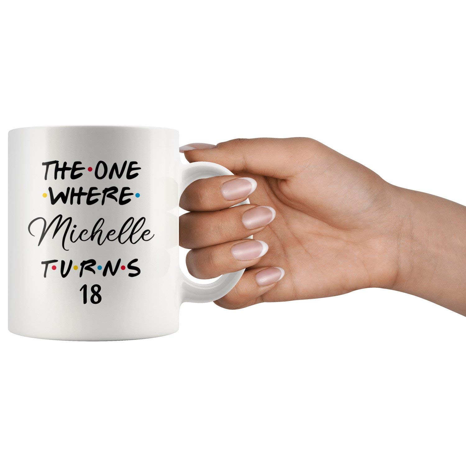 Personalized 18th Birthday Mug - Custom Ceramic Coffee Cup for Him & Her - 11oz Funny Eighteenth Birthday Gift for Teens - Perfect for 18th Birthday Party, College Dorm & Milestone Celebrations