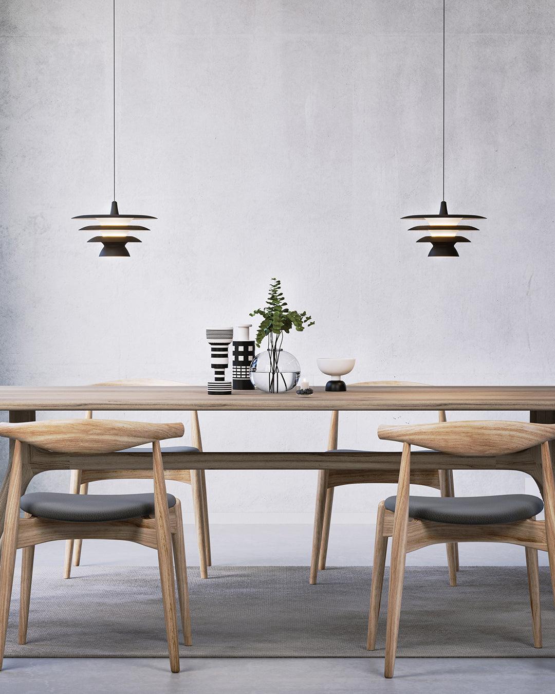 DaVinci Pendant Lamp - Modern Glass Hanging Light Fixture for Kitchen Island, Dining Room & Living Room Decor