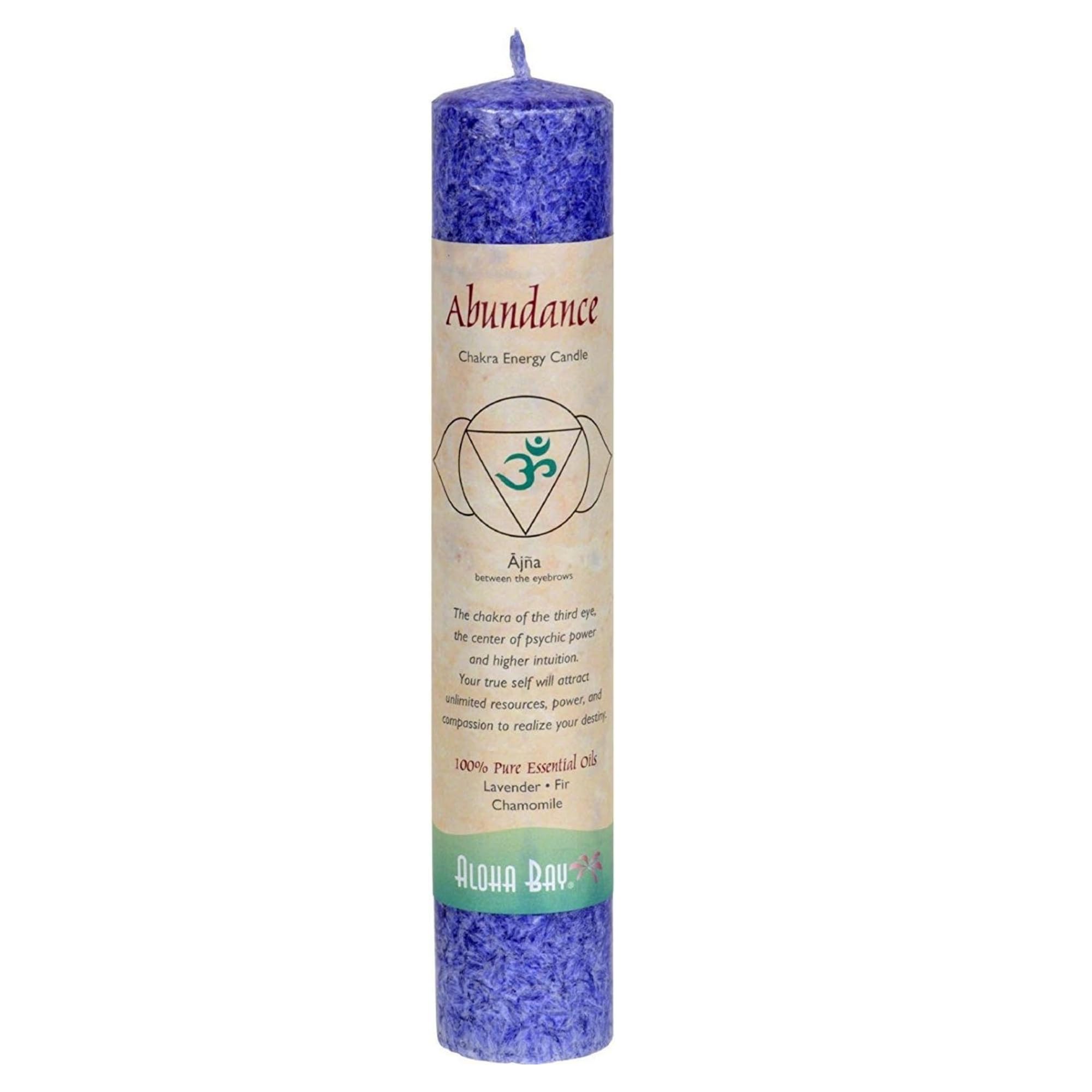 Aloha Bay Chakra Pillar Abundance Indigo Candle - Pack of 22 | Meditation, Yoga & Spiritual Healing Aromatherapy | Perfect for Home Decor, Relaxation & Gift Giving