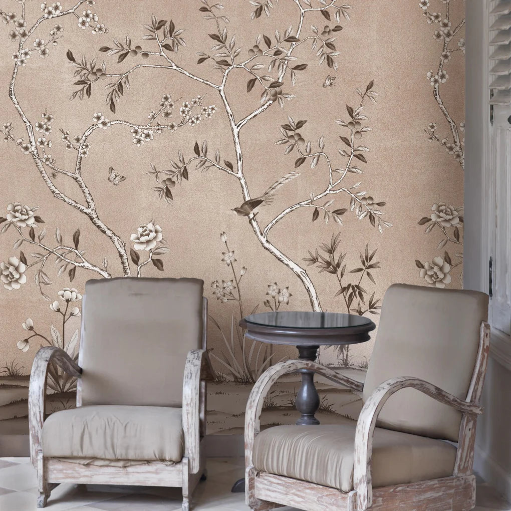 Self-Adhesive Garden Wall Mural - Easy Peel & Stick Wallpaper for Home Decor, Living Room, Bedroom & Nursery - Nature Inspired Botanical Design for Indoor Walls