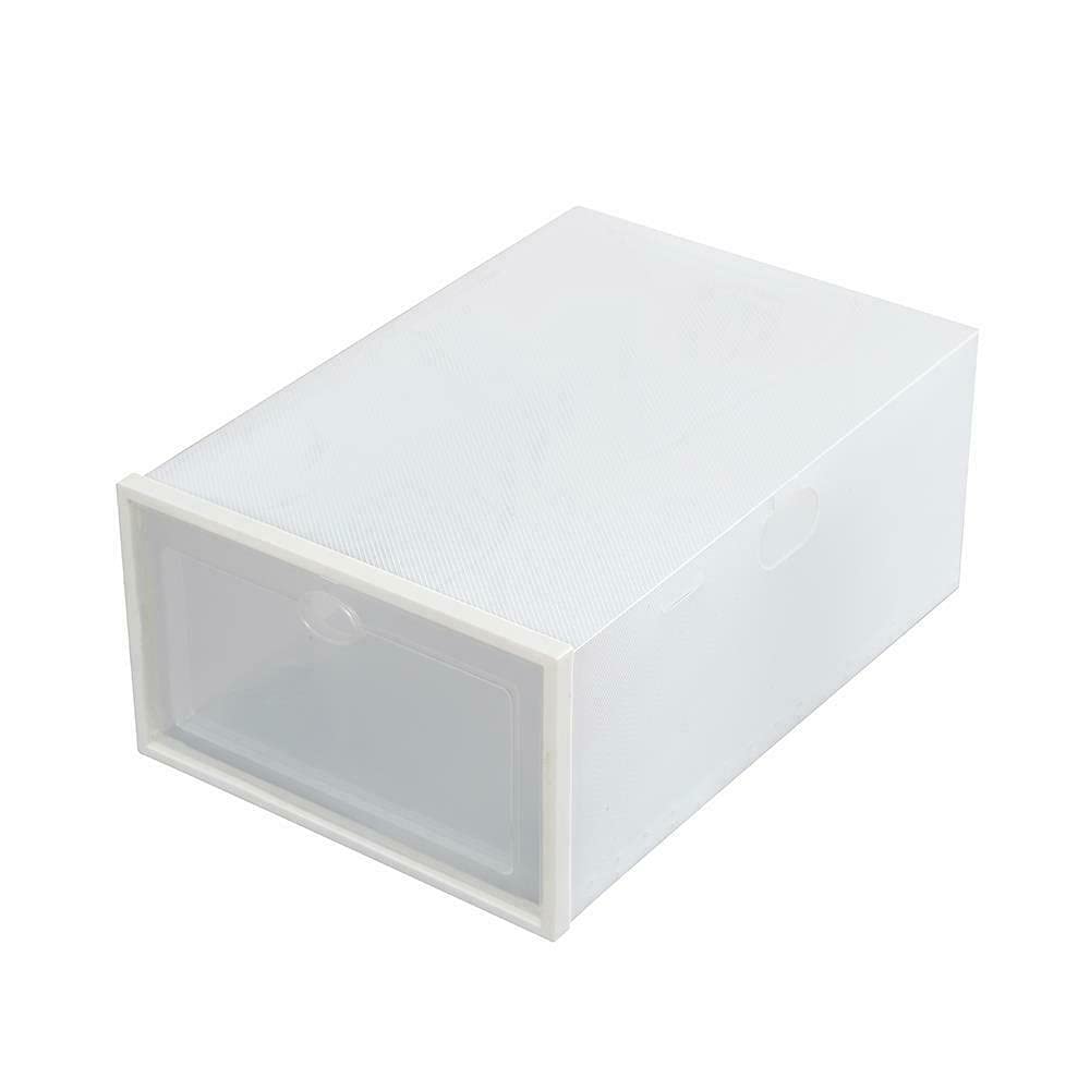 24-Piece Foldable Drop Front Shoe Box Organizer - Clear Stackable Storage Bins with Lids for Closet, Bedroom & Entryway Organization | Perfect for Shoes, Toys & Seasonal Items