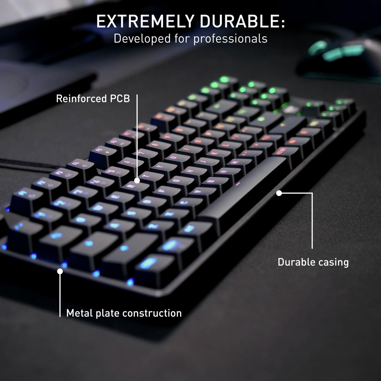 K4V2 TKL Mechanical Gaming Keyboard - RGB, MX2A Red Switches for Fast Typing & Gaming