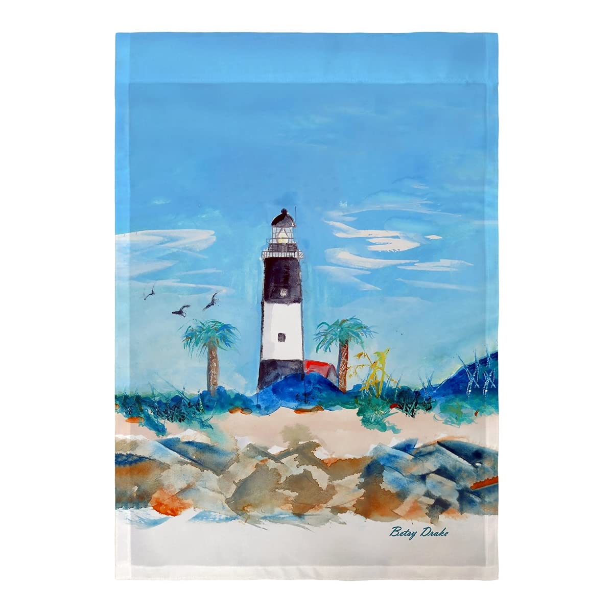 Betsy Drake FL1121 12.5 x 18 Inch Tybee Lighthouse Georgia Flag - Premium Outdoor & Indoor Decoration for Home, Office, and Beach House