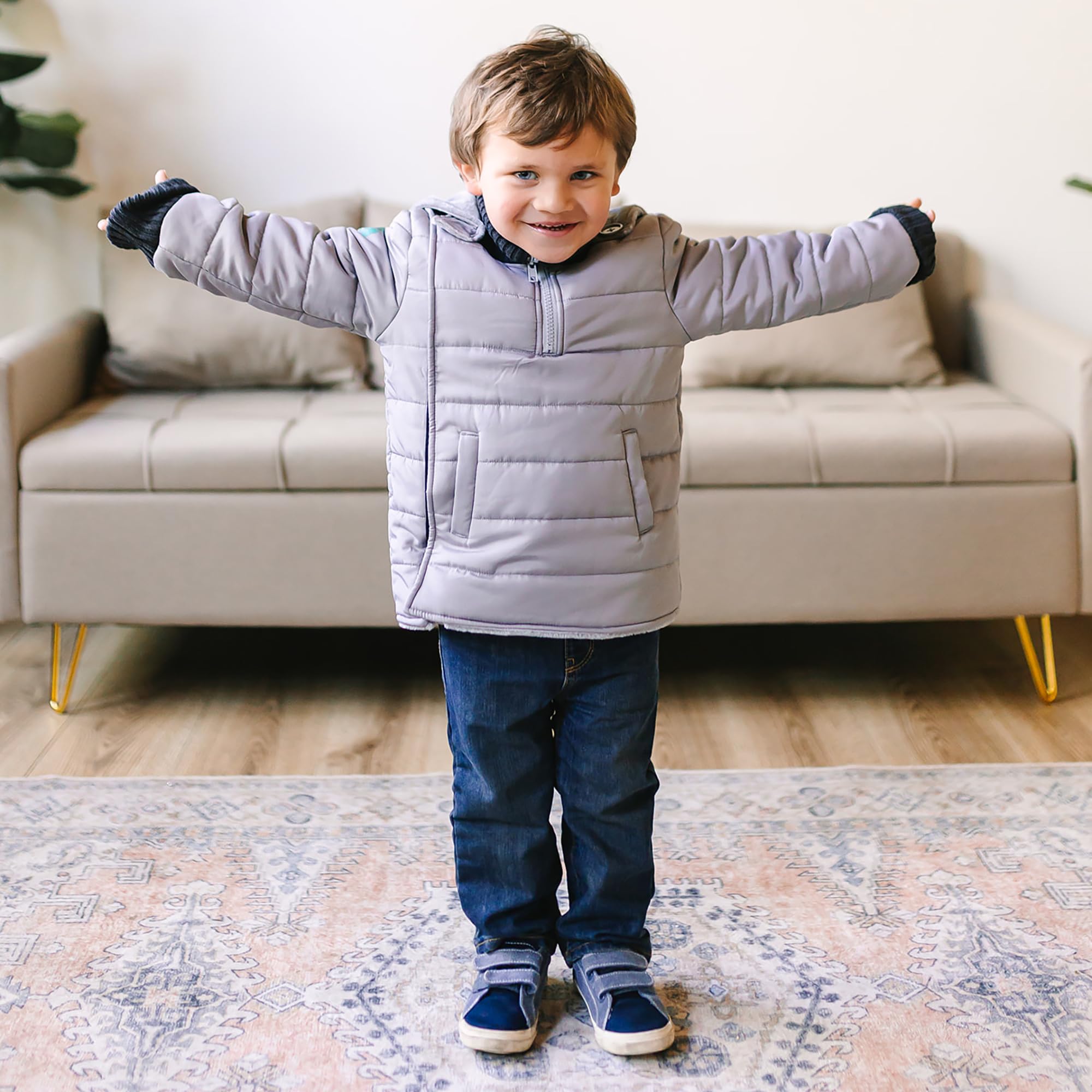 Buckle Me Baby Winter Coat – Warmest Car Seat Jacket for Boys & Girls (6 Months-6 Years) | Shark Tank Featured | Safe & Cozy for Outdoor Play, School & Winter Travel