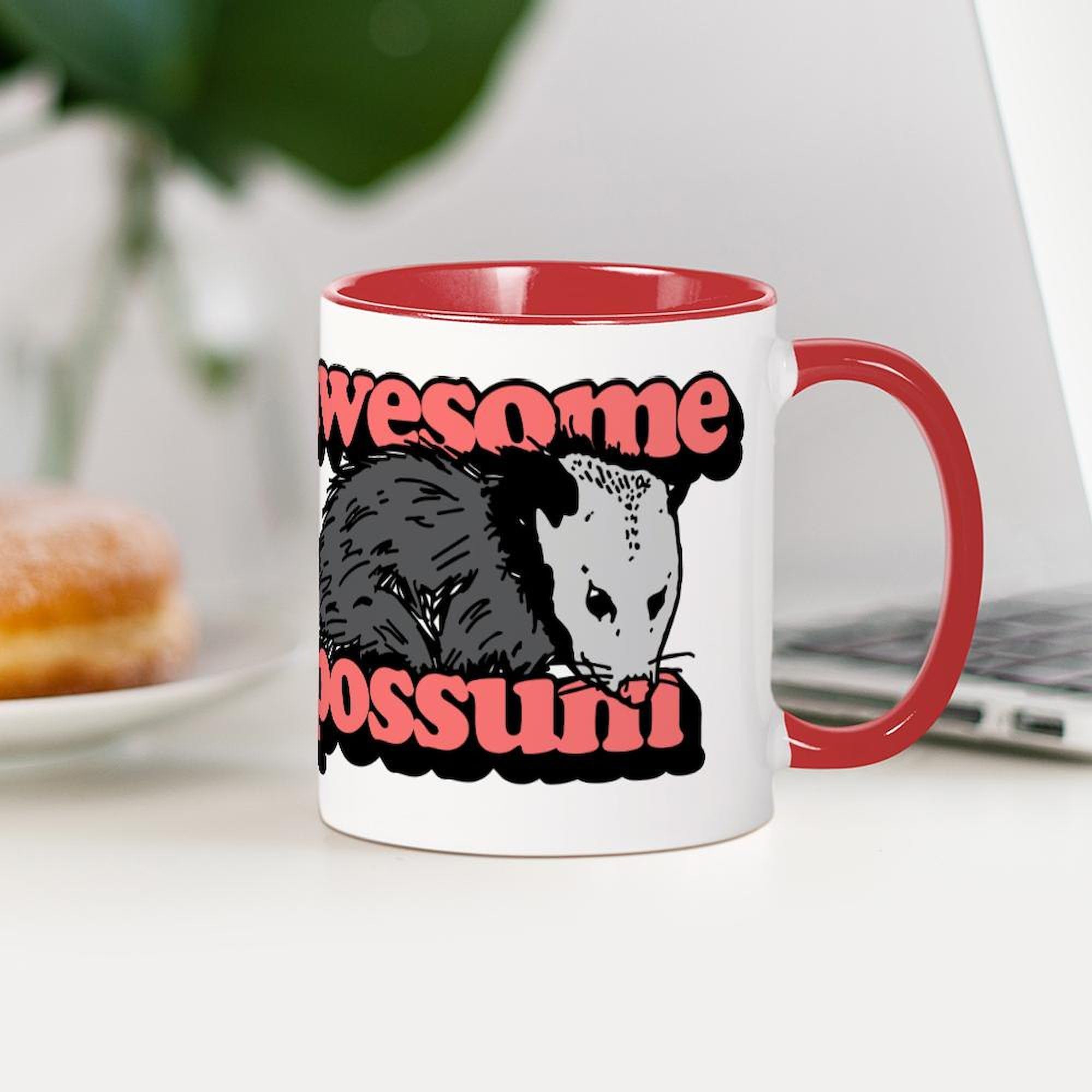Awesome Possum 11 oz Ceramic Coffee Mug - Funny Novelty Gift for Office, Home & Camping - 325ml Insulated Tea Cup for Hot & Cold Drinks