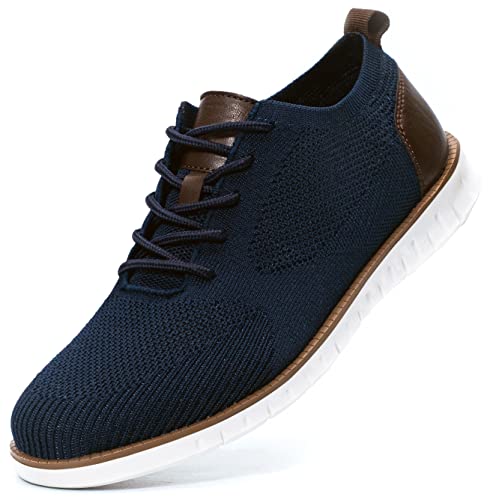 **NEDAWM Men's Casual Sneakers - Breathable Mesh Wingtip Oxford Dress Shoes for Outdoor Walking & Lightweight Comfort | Perfect for Work, Travel & Daily Wear**