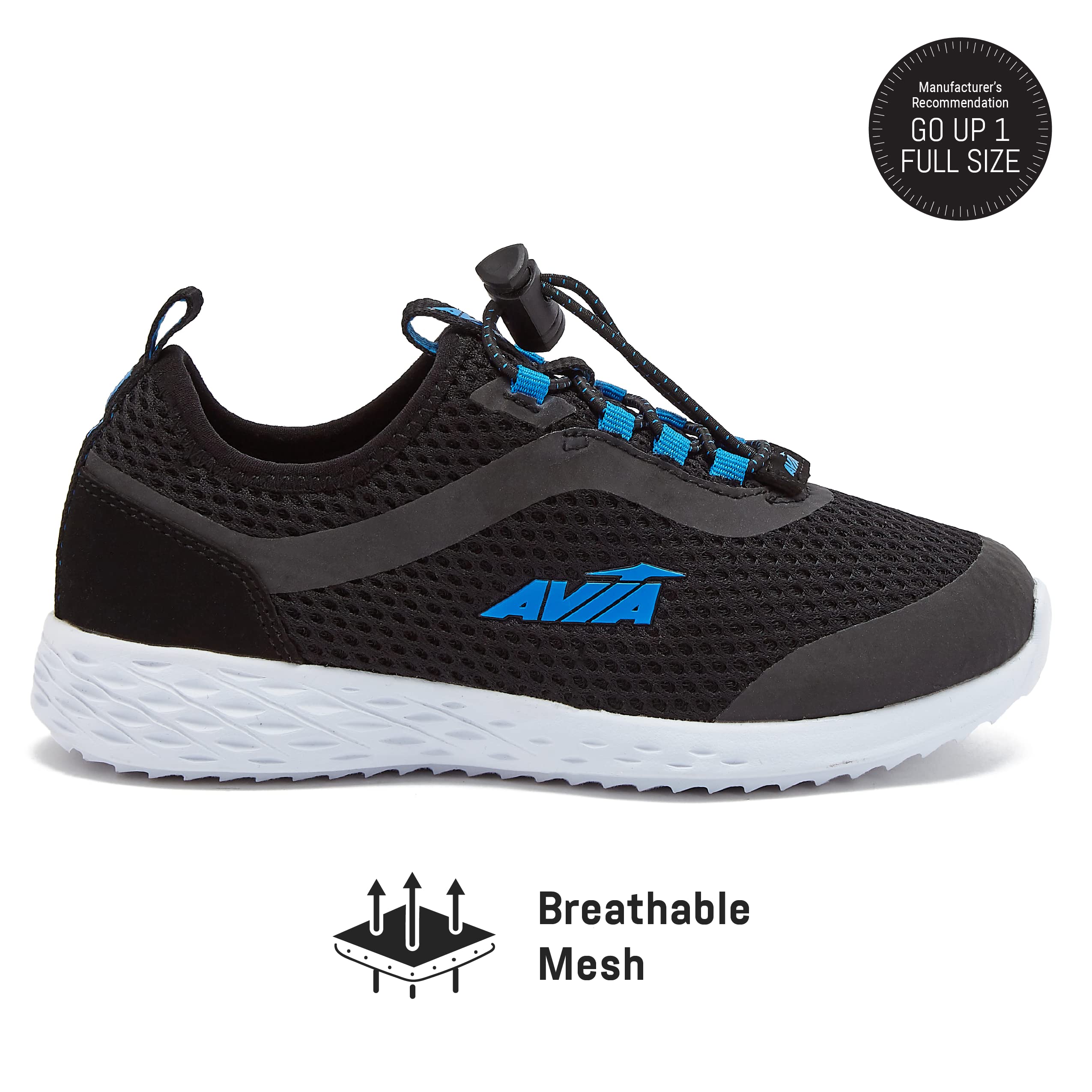 **Avia Avi Spirit Slip-On Boys' Sneakers - Lightweight Tennis, Athletic & Running Shoes for Toddler, Little & Big Kids (Sizes 11-6) - Perfect for School, Play & Sports**