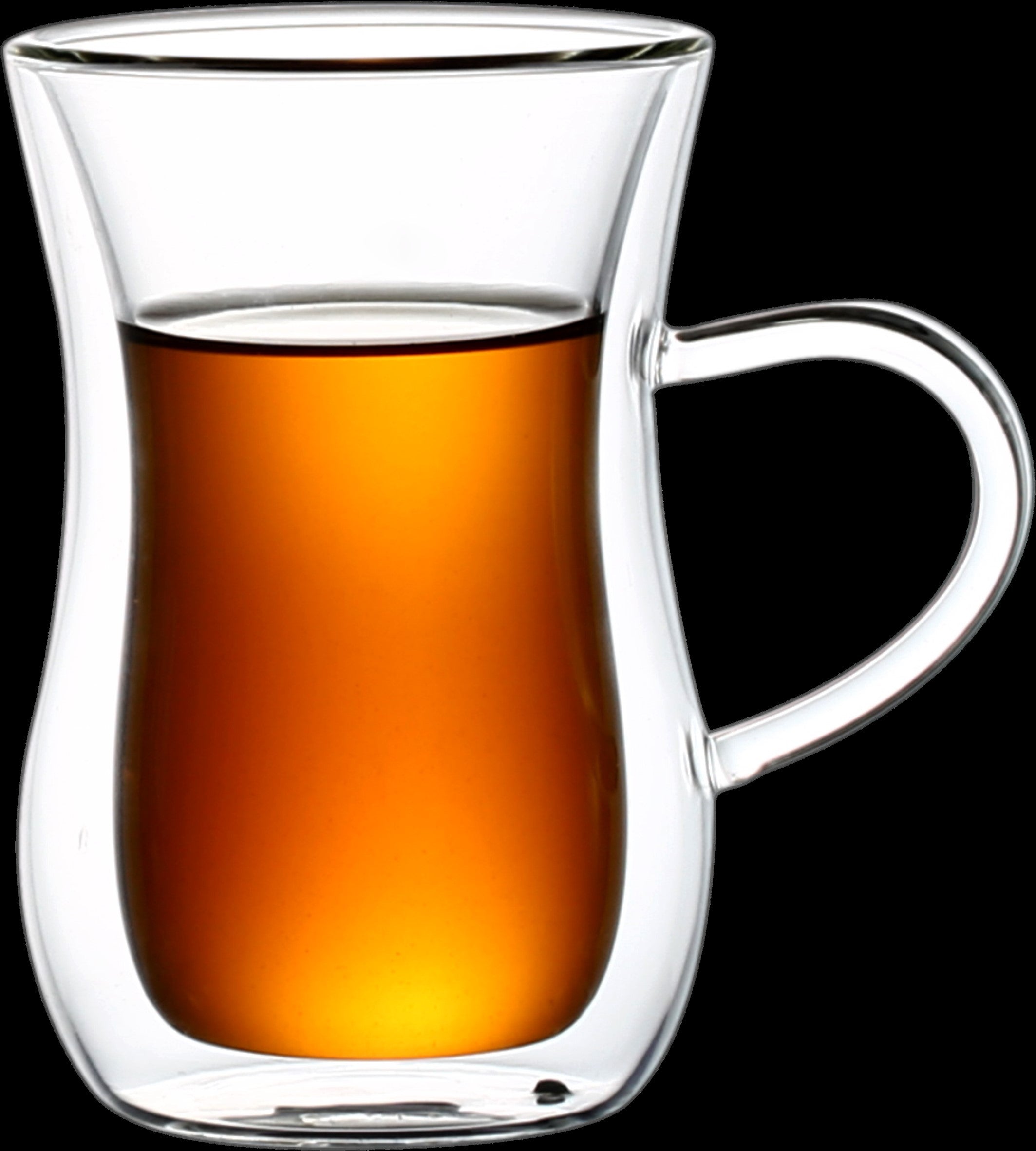 2PC Double Wall Insulated Tea Glass Set - 16oz Borosilicate Glass Cups with Lid & Strainer for Hot & Cold Beverages - Perfect for Iced Tea, Coffee, Herbal Tea at Home or Office