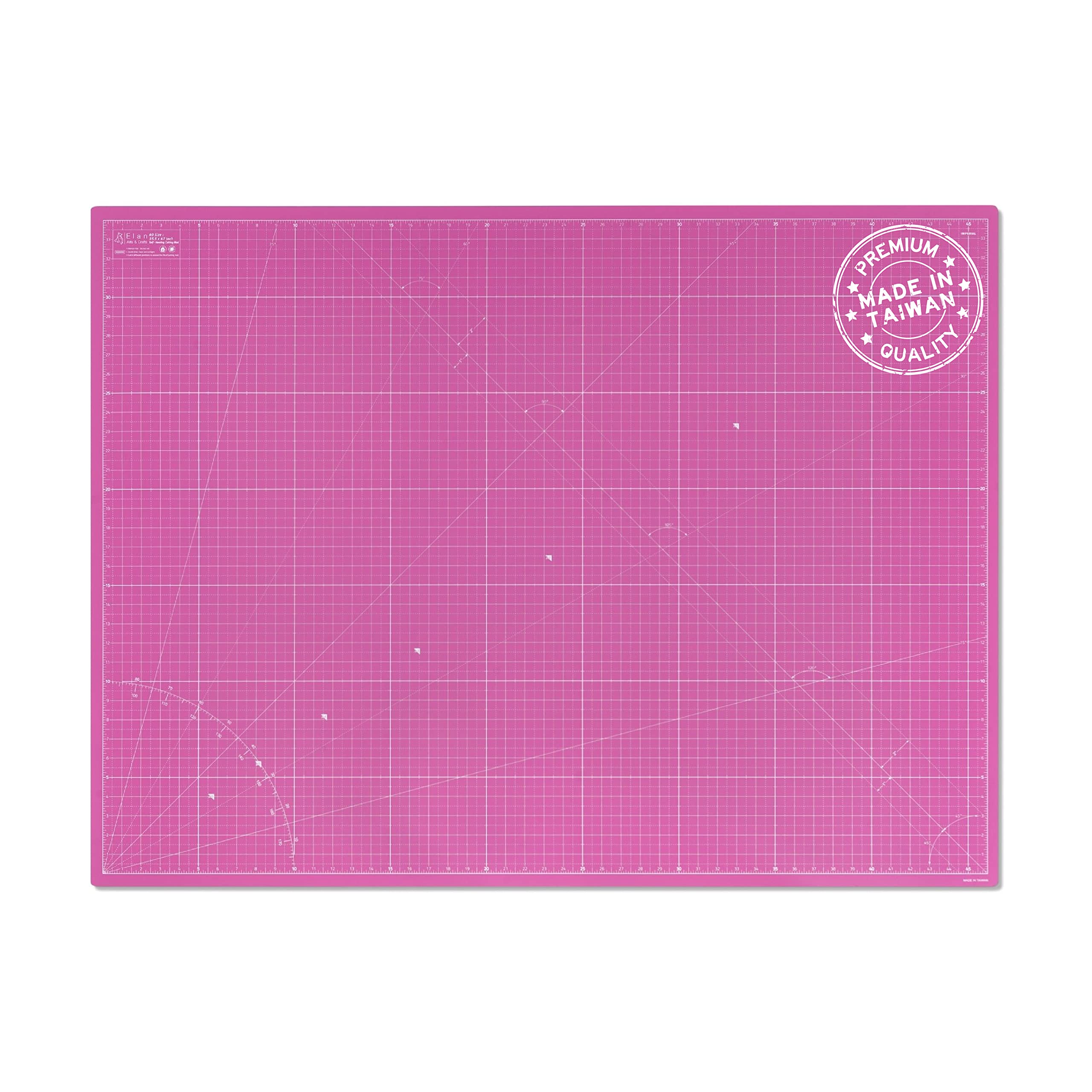 Elan Self Healing Cutting Mat 48 x 36 Inch (A0 Size) - 5-Ply Pink/Purple Craft Mat for Sewing, Quilting & DIY Projects - Durable Art Cutting Board for Fabric, Paper & Hobby Crafts - Perfect for Crafters, Artists & Quilters