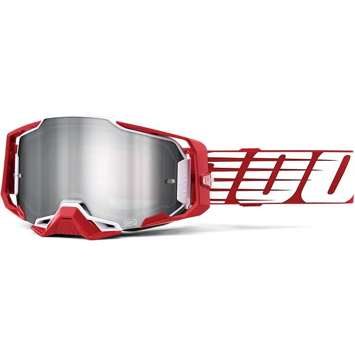 Armega MX Goggles - 100% UV Protection Motorcycle Goggles with Mirror Lens for Off-Road Racing & Snow Sports