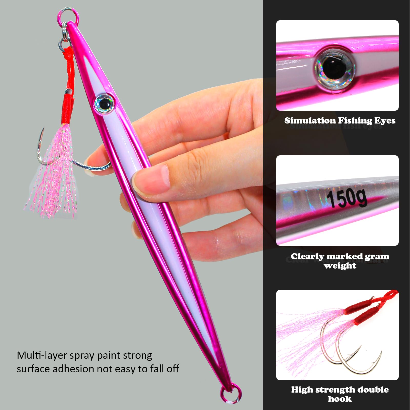 Saltwater Vertical Jigging Spoons – Premium Fishing Lures for Tuna, Grouper, Snapper & More (60g, 80g, 120g) – Ideal for Deep Sea Boat Fishing & Offshore Angling