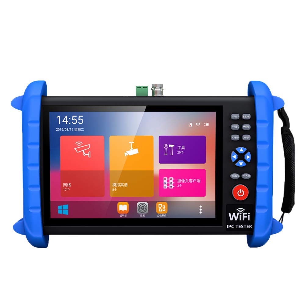 7-Inch Portable CCTV Tester - 6K IP Camera, AHD/TVI/CVI/CVBS Analog Camera Tester with PoE, IP Discovery, HDMI, WiFi & PTZ Control - Ideal for Security System Installation & Maintenance