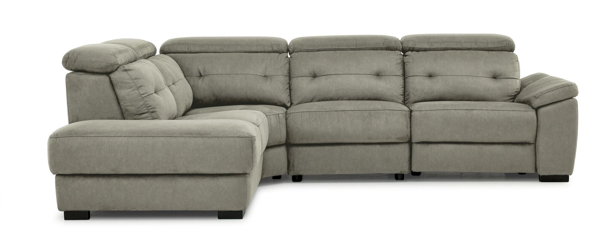 Colorado 4-Piece Power Reclining Sectional Sofa with Left-Facing Chaise in Silver - Perfect for Living Room, Home Theater & Family Gatherings