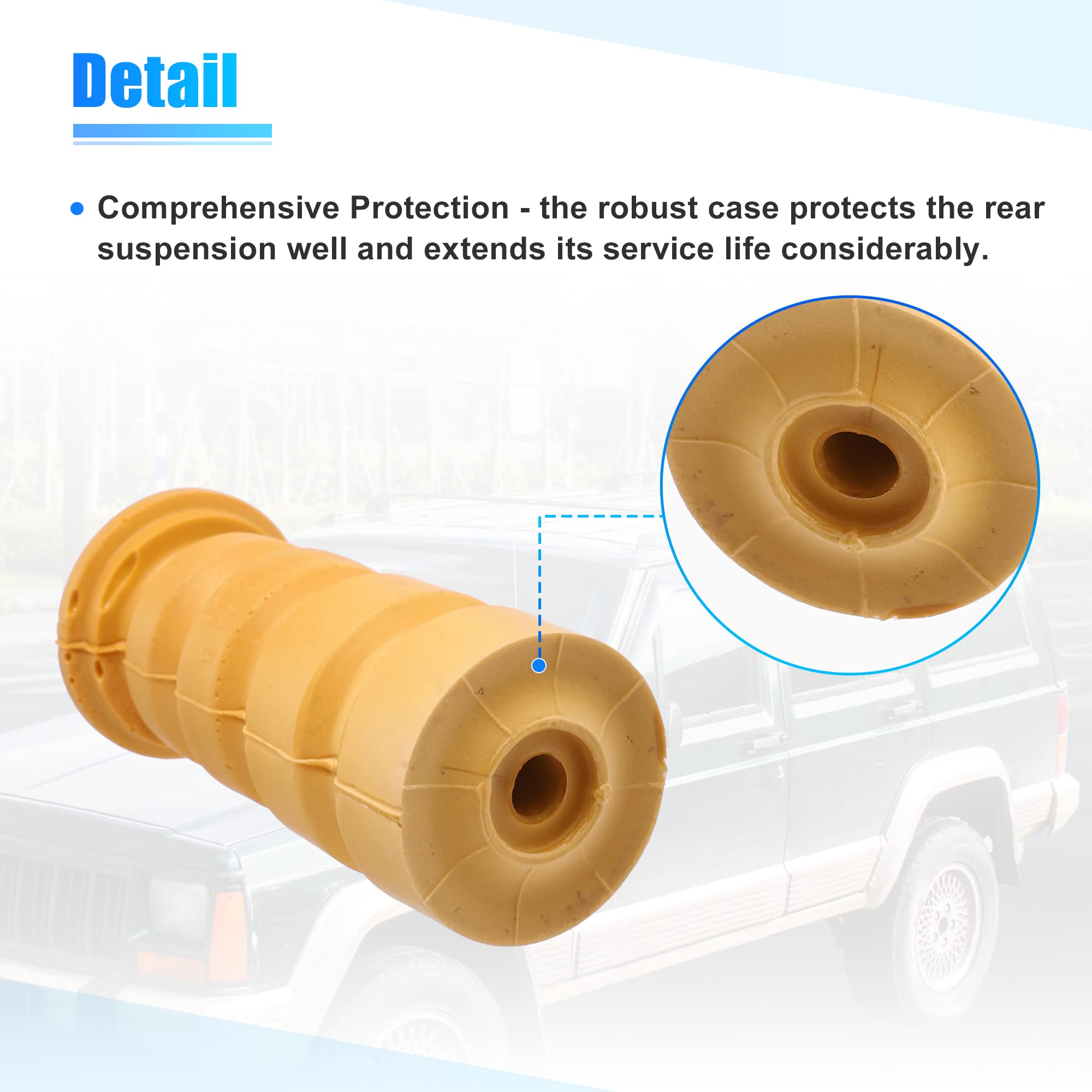 X AUTOHAUX 2pcs 5.5 Inch Rear Suspension Bump Stop Strut Bumper for Volkswagen Jetta 1985-1998 (191512131) - Durable Rubber Shock Absorber - Perfect for Off-Roading & Smooth Ride Comfort