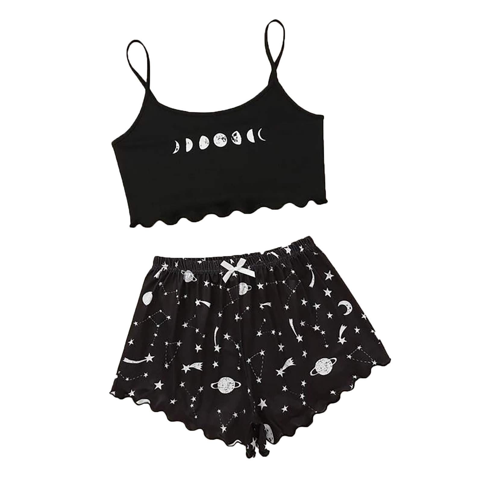 Women's Summer & Fall Graphic Print Blouse and Camisole Set - Casual Tops with Pants & Nightgown - 2022 Fashion Outfit C7 for Work, Date Night & Lounge Wear