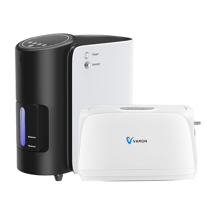 VARON 101W Home Oxygen Concentrator & NT 03 Portable Oxygen Machine for COPD, Sleep Apnea - Quiet Oxygen Therapy for Home Use, Travel, and Emergency Care
