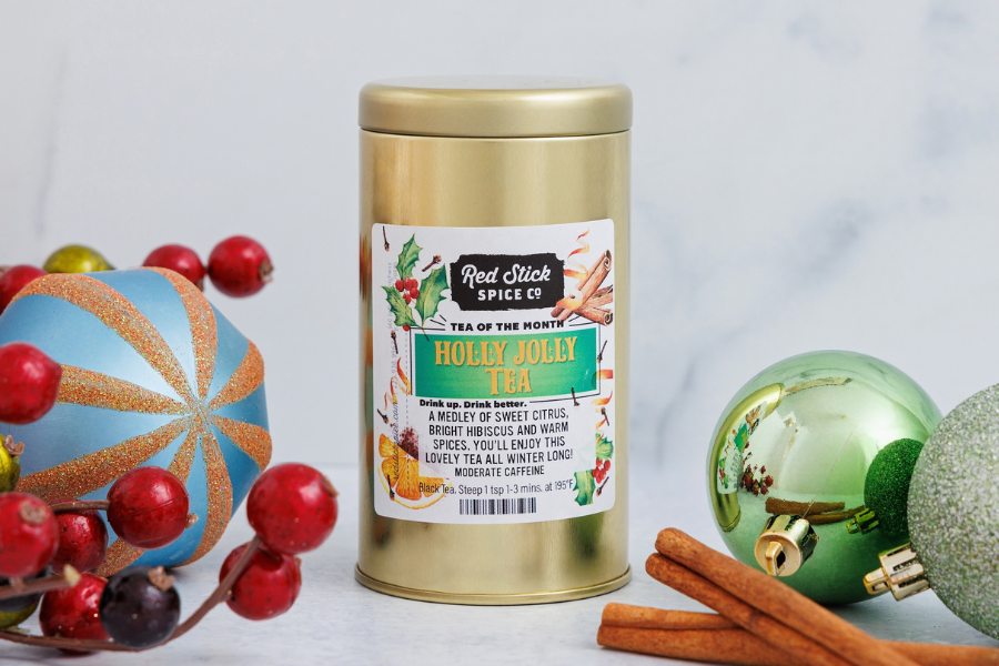 Premium Holly Jolly Black Tea Loose Leaf - Rich Flavor & Aromatic Blend for Holidays, Gifts & Relaxation - Perfect for Christmas Celebrations, Cozy Evenings & Tea Parties
