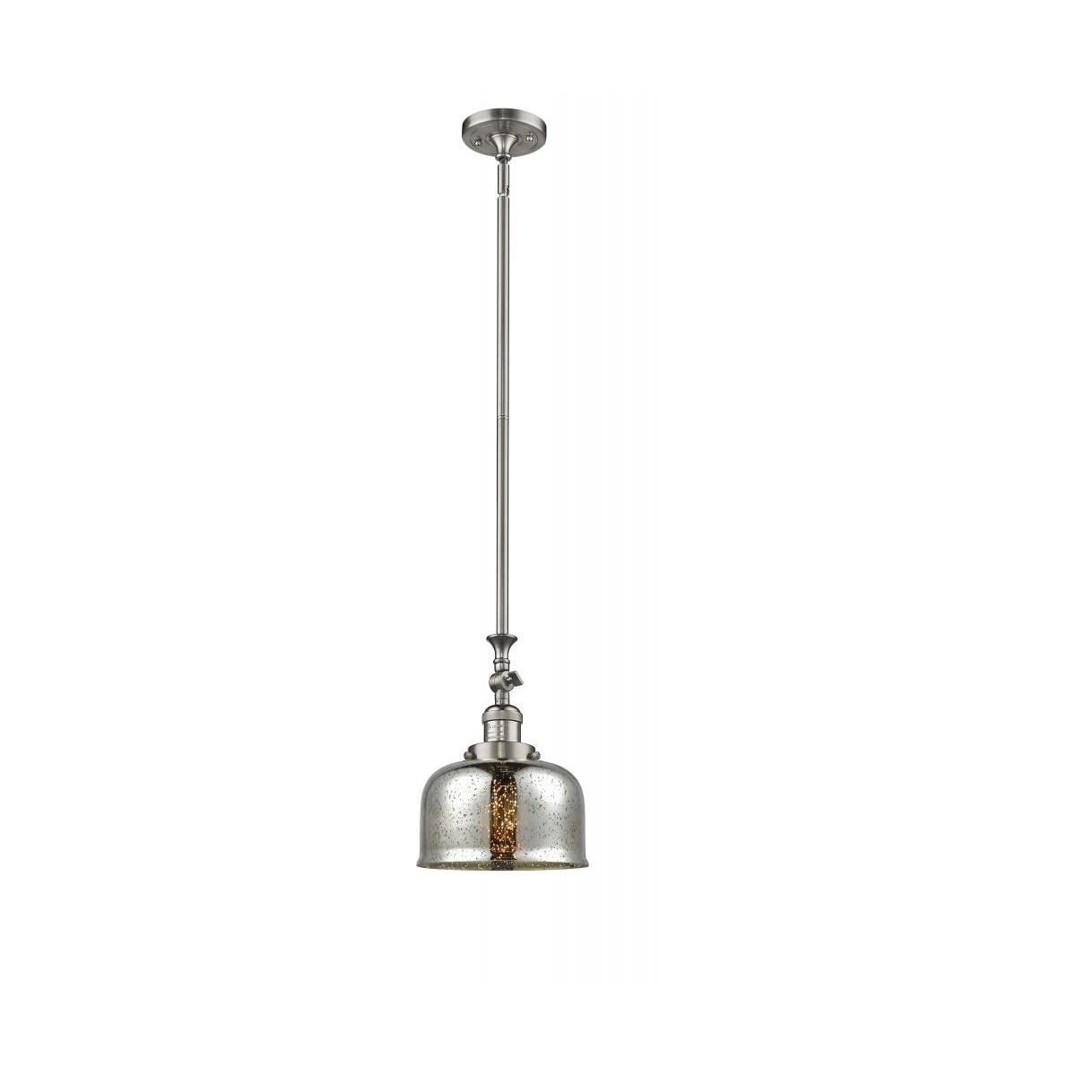 Innovations 206-SN-G78-LED Vintage Style Dimmable LED Mini Pendant Light - Brushed Satin Nickel Finish - Perfect for Kitchen Islands, Dining Rooms & Coffee Bars