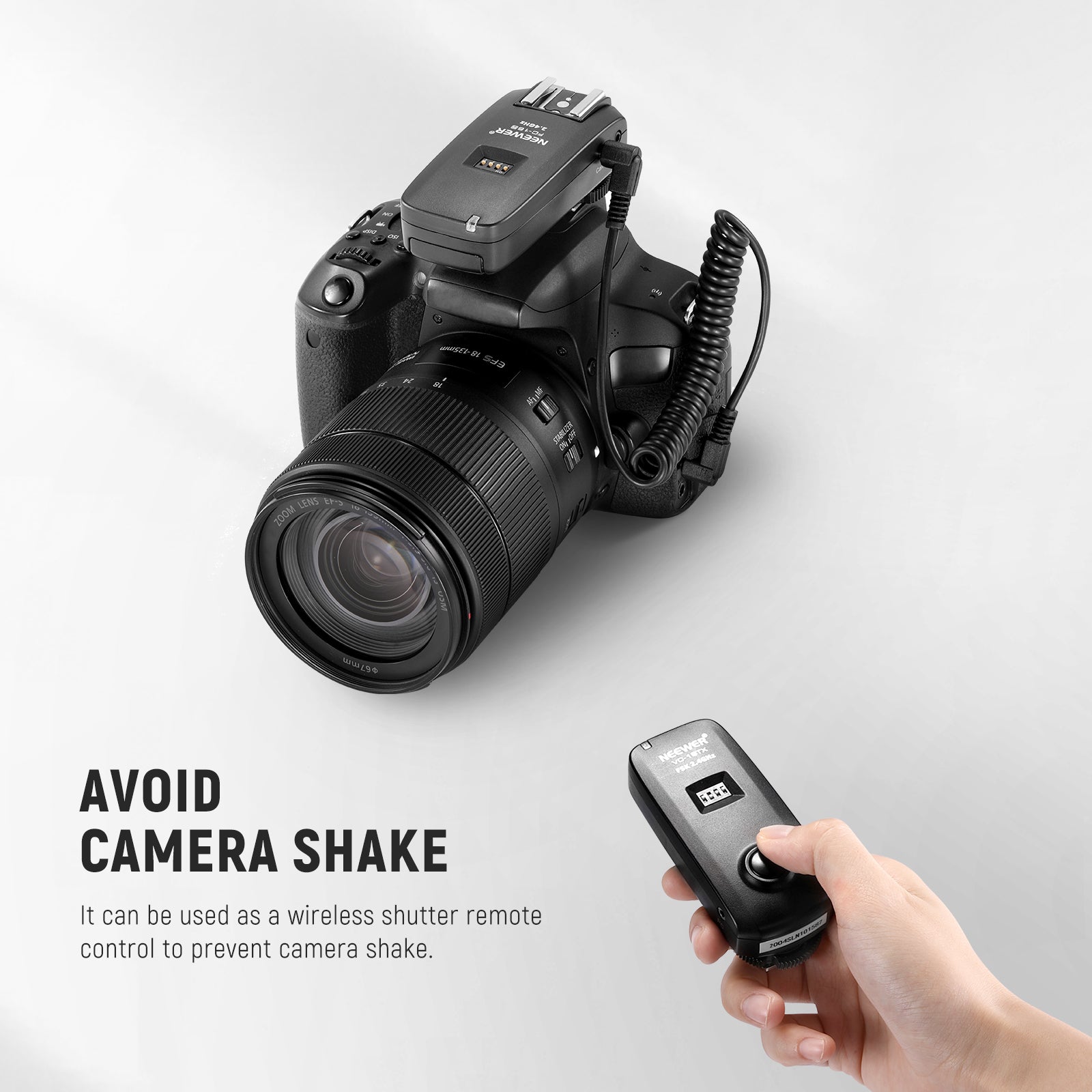 NEEWER 2.5mm to C1 Remote Shutter Release Cable for Canon DSLR Cameras - Perfect for Time-Lapse, Long Exposure & Group Photography