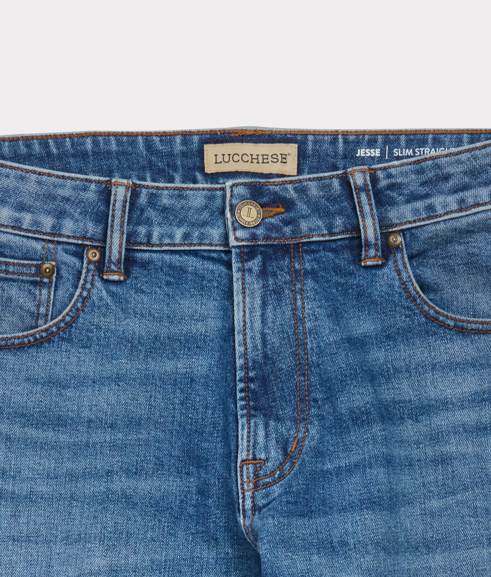 Jesse Men's Slim Straight Fit True Blue Denim Jeans - Perfect for Casual Wear, Office & Everyday Outfits