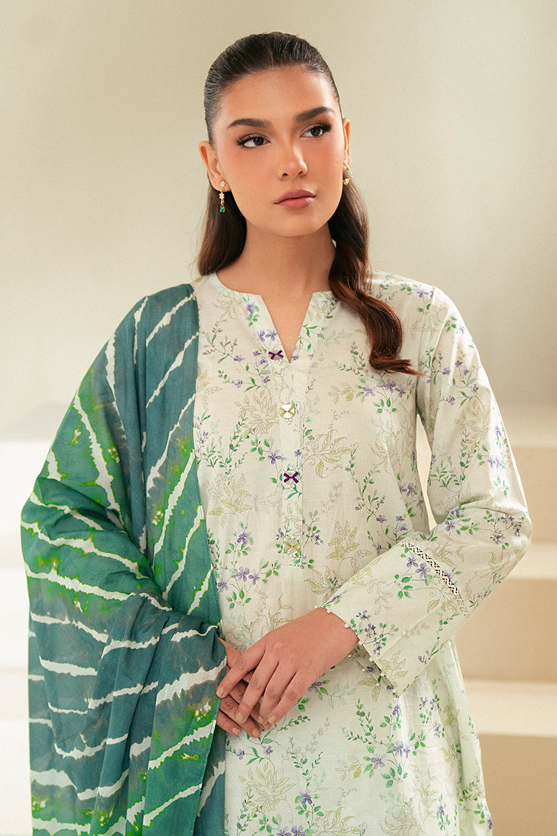 Laurel Mint 3-Piece Lawn Suit for Women - Elegant Summer Outfit for Garden Parties, Weddings & Outdoor Events