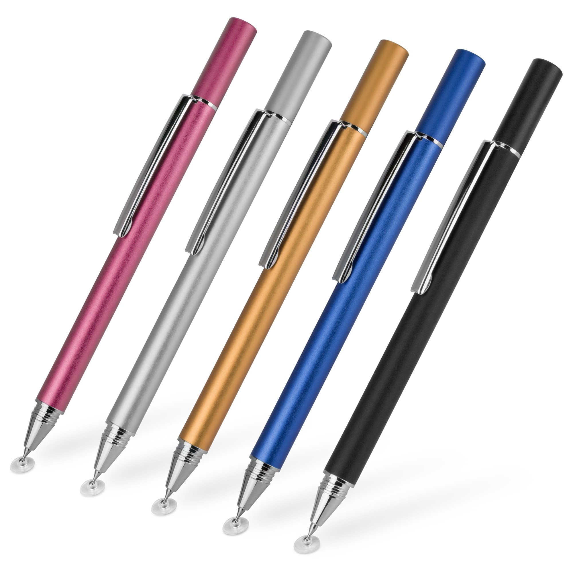 BoxWave FineTouch Capacitive Stylus Pen for BOSS Audio BCP62 - Ultra Precise Metallic Silver Stylus for Drawing, Note-Taking & Touchscreen Devices