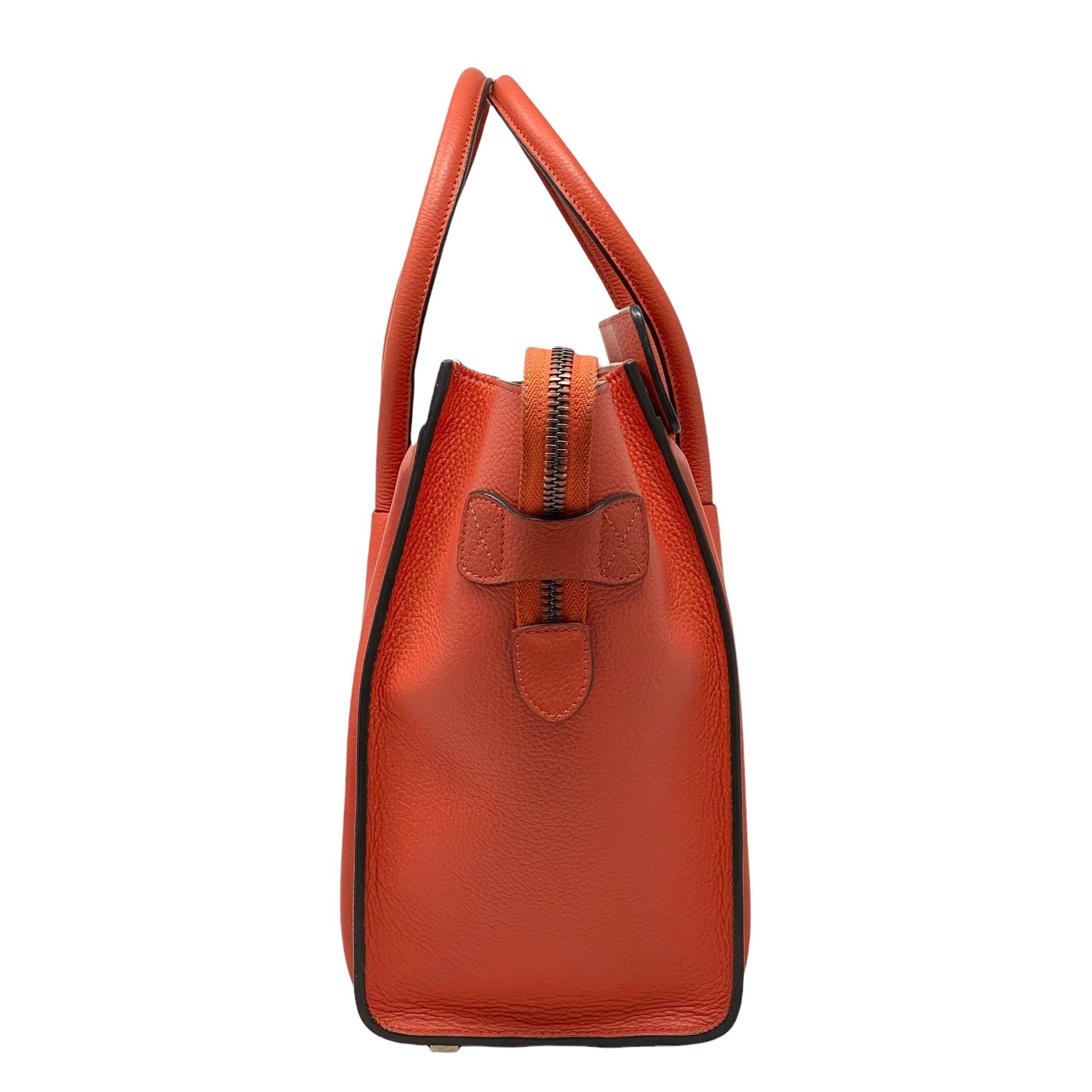 Celine Red Micro Luggage Bag - Premium Leather Crossbody Handbag for Women | Perfect for Travel, Work & Evening Out