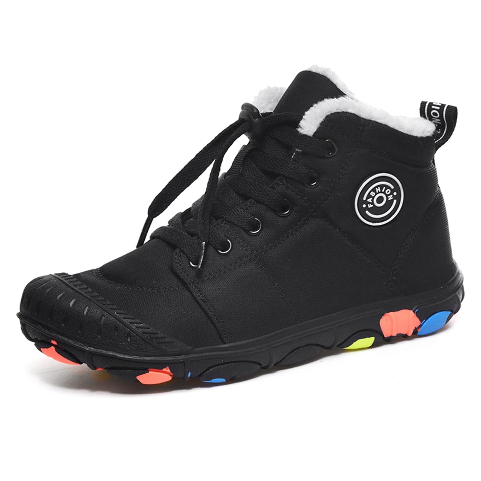 **Barefoot Shoes for Kids - Boys & Girls Trail Running Shoes with Zero Drop Sole | Minimalist Cotton Boots, Fur Lined for Hiking & Walking | Perfect for Outdoor Adventures & Playtime (Little Kid/Big Kid)**
