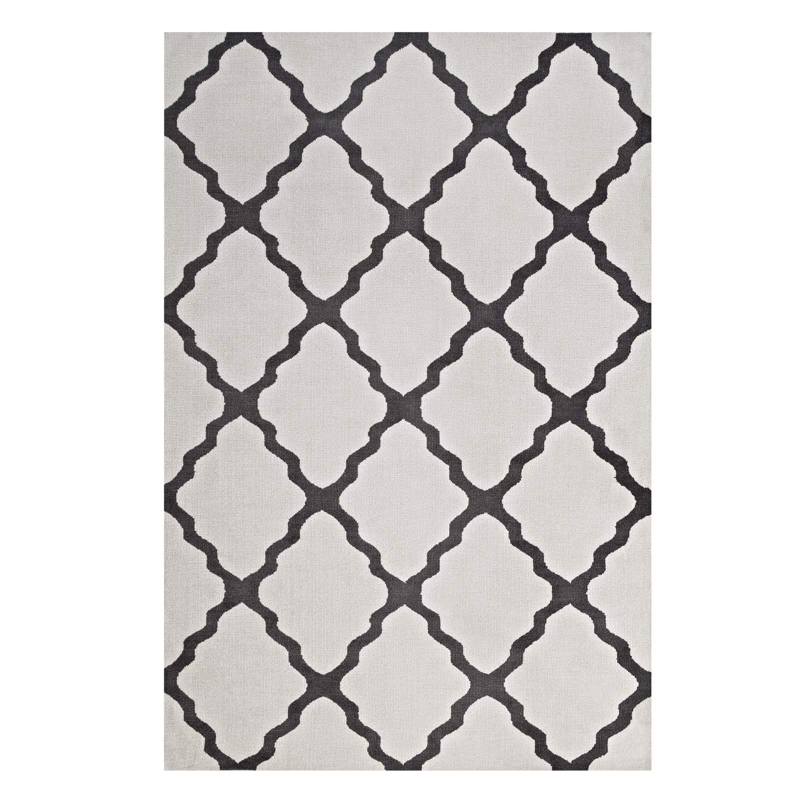 Modern Contemporary Urban Living Room Area Rug - Soft Fabric Carpet Runner in Multi-Gray Shades for Lounge, Bedroom & Hallway Decor