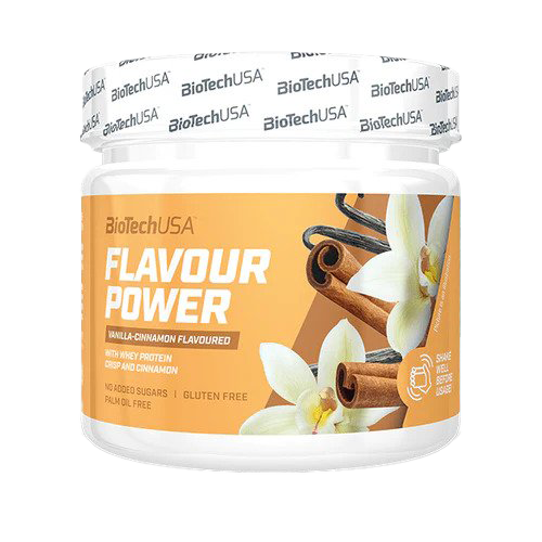 BioTechUSA Flavor Power Vanilla Cinnamon Protein Powder - 160g for Muscle Recovery & Post-Workout Nutrition | Gym, Fitness & Bodybuilding Supplement